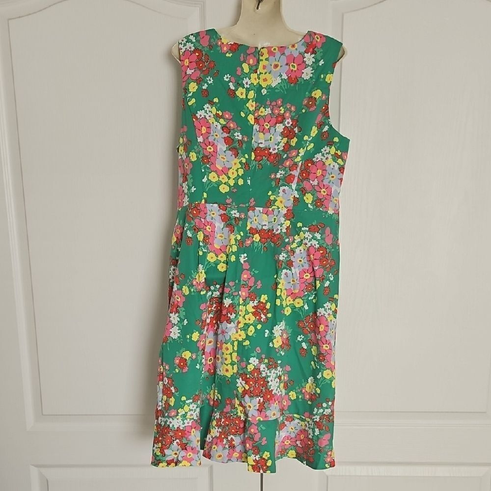 Talbots Floral Sleeveless Dress- Women's Summer Casual Sundress 12P - Picture 3 of 16